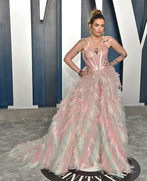 paris jackson in atelier versace|Paris Jackson At Vanity Fair Oscars After Party: A Feathered .